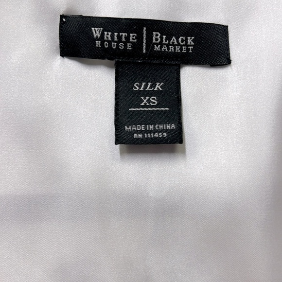 WHBM Silk Silver Bar Accent Blouse - Picture 4 of 5